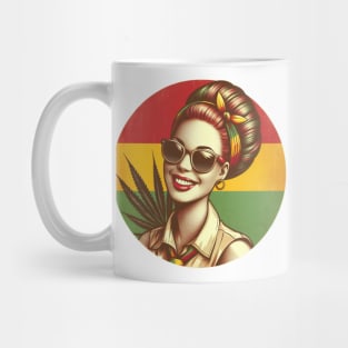 reggae rasta girl Mug